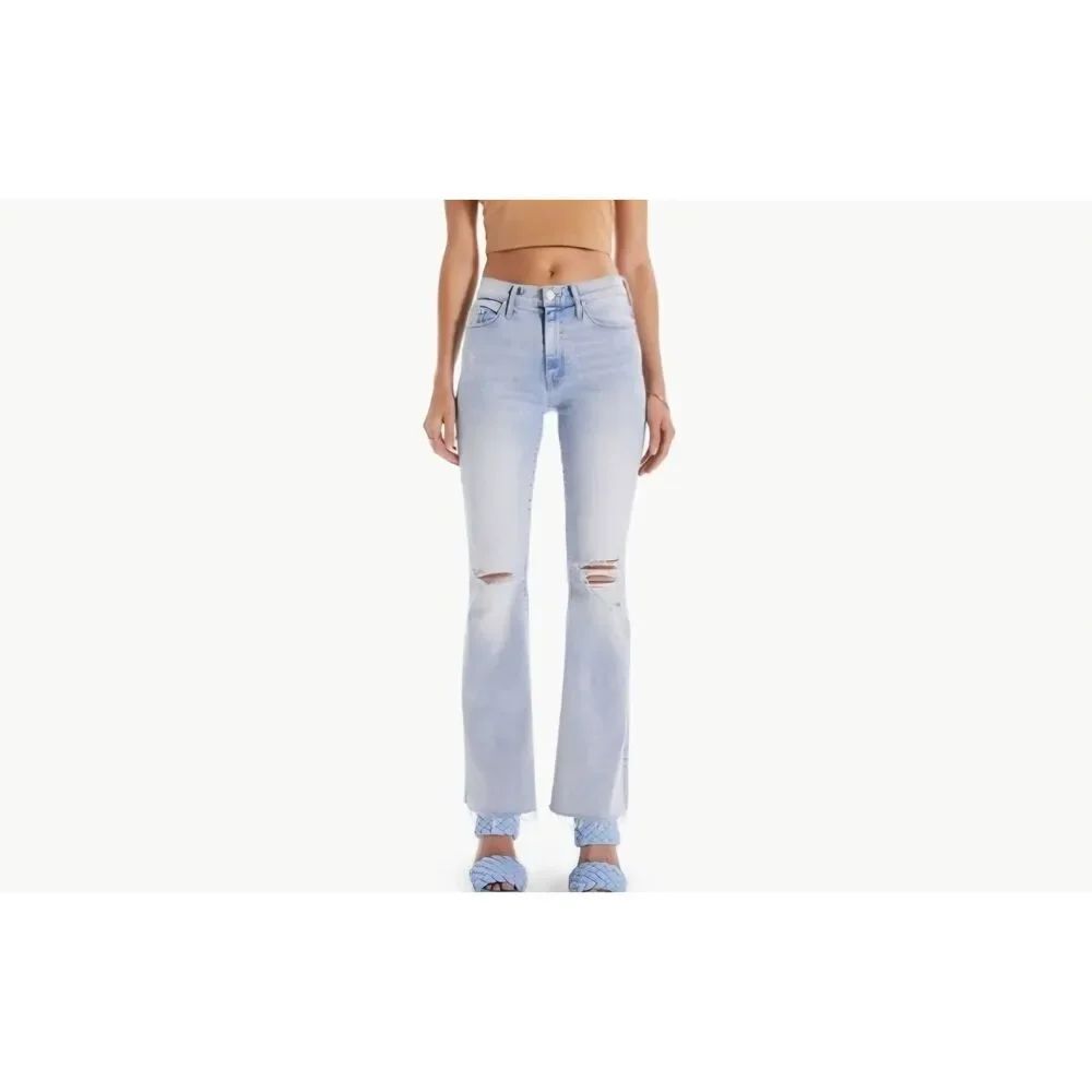 Mother The Weekender Fray in Action Shot Jeans Sz 27